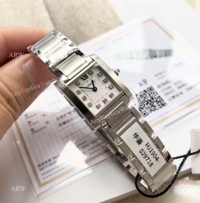 New Copy Cartier Tank Francaise CC 708 177 Lady watch Diamond Markers